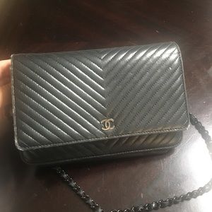 Chanel WOC So Black - Lambskin Chevron